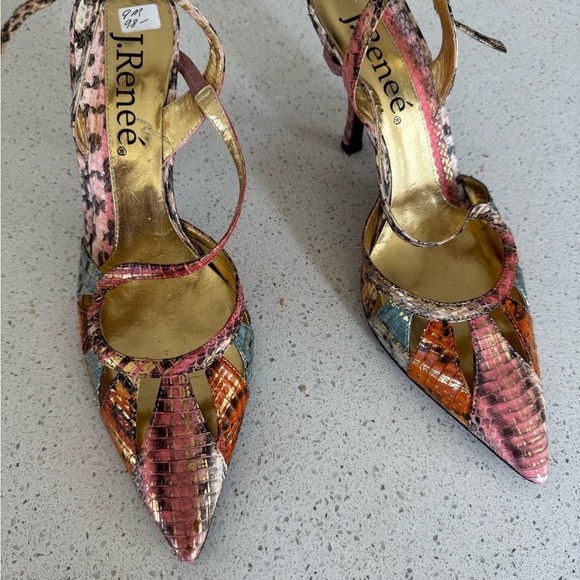 J.Renee Shoes - J.Renee Pink and Gold Stiletto Heels